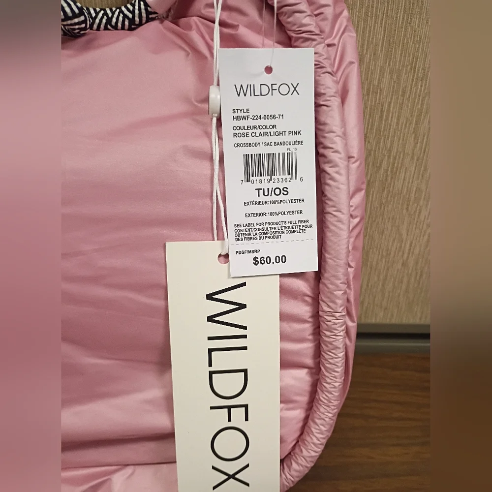 NWT Wildfox Puffer Pink Crossbody Purse Bag - Picture 7 of 10